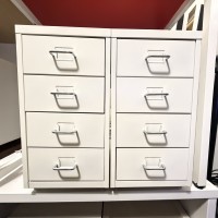 철제서랍장4단(화이트/그레이) - 개당가